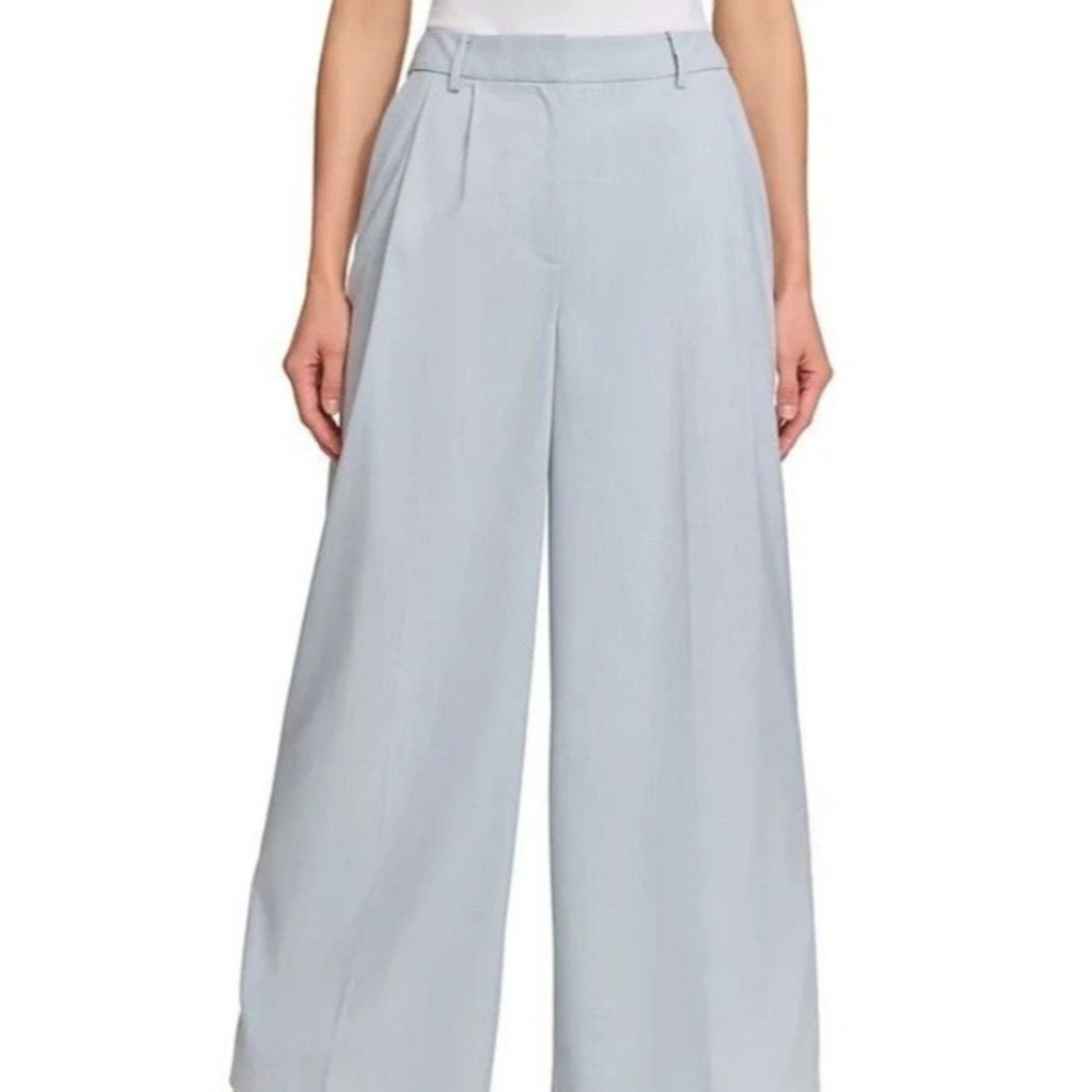 NWT DKNY | $109 Double Pleated Micro-Striped Wide Leg Pants - Picture 3 of 3
